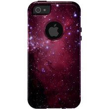 DistinctInk™ OtterBox Commuter Series Case for Apple iPhone or Samsung Galaxy - Hot Pink Black Stars Nebula
