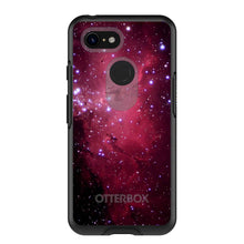 DistinctInk™ OtterBox Symmetry Series Case for Apple iPhone / Samsung Galaxy / Google Pixel - Hot Pink Black Stars Nebula