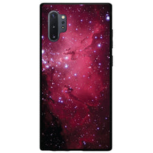 DistinctInk® Hard Plastic Snap-On Case for Apple iPhone or Samsung Galaxy - Hot Pink Black Stars Nebula