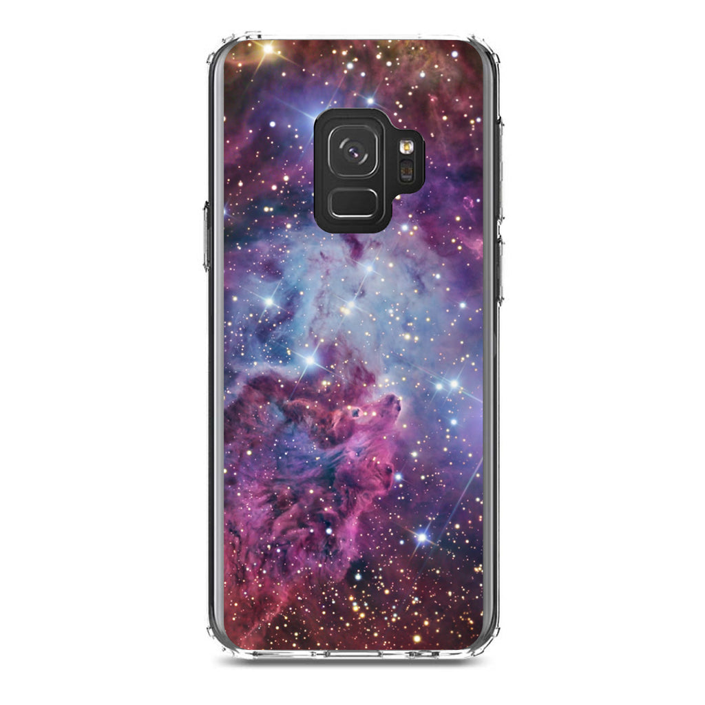 Pink Purple Blue Fox Fur Nebula Clear Shockproof iPhone Case, view 19