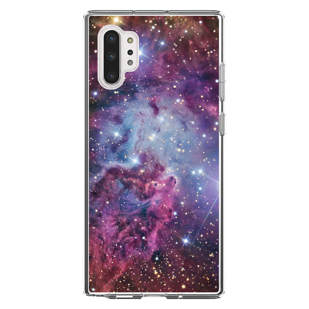 Pink Purple Blue Fox Fur Nebula Clear Shockproof iPhone Case, view 10