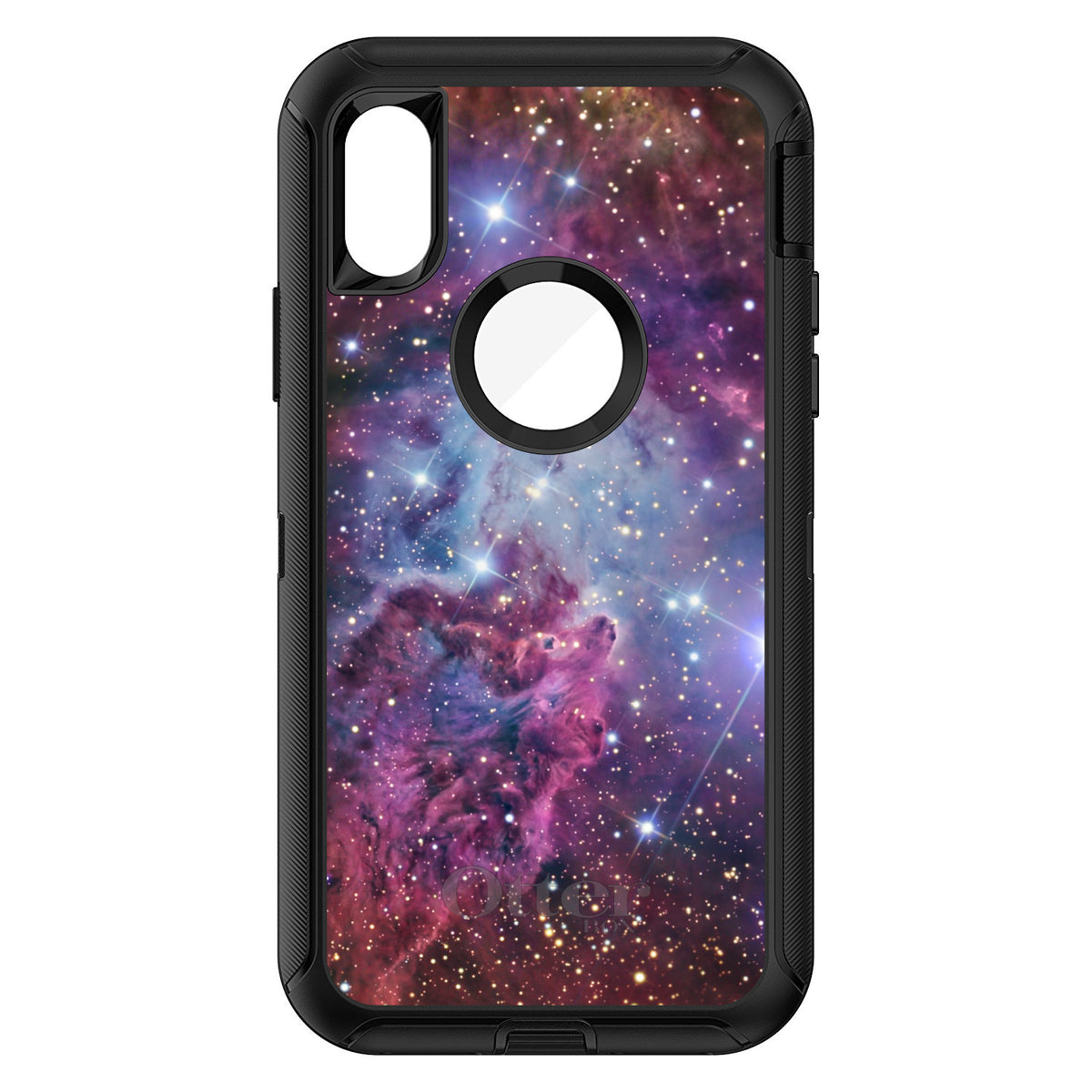 Pink Purple Blue Fox Fur Nebula OtterBox Defender Case for iPhone & Galaxy, view 3