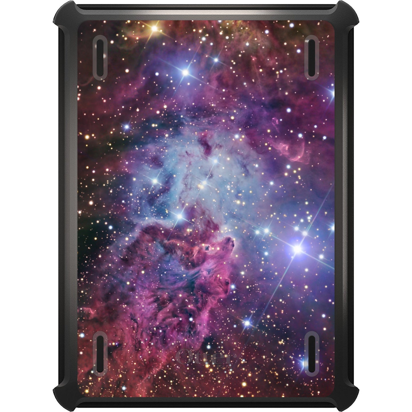 DistinctInk™ OtterBox Defender Series Case for Apple iPad / iPad Pro / iPad Air / iPad Mini - Pink Purple Blue Fox Fur Nebula