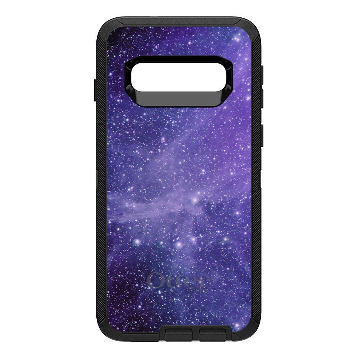 Purple Black White Stars Nebula OtterBox Defender Case for iPhone & Galaxy, view 9
