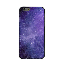 DistinctInk® Hard Plastic Snap-On Case for Apple iPhone or Samsung Galaxy - Purple Black White Stars Nebula