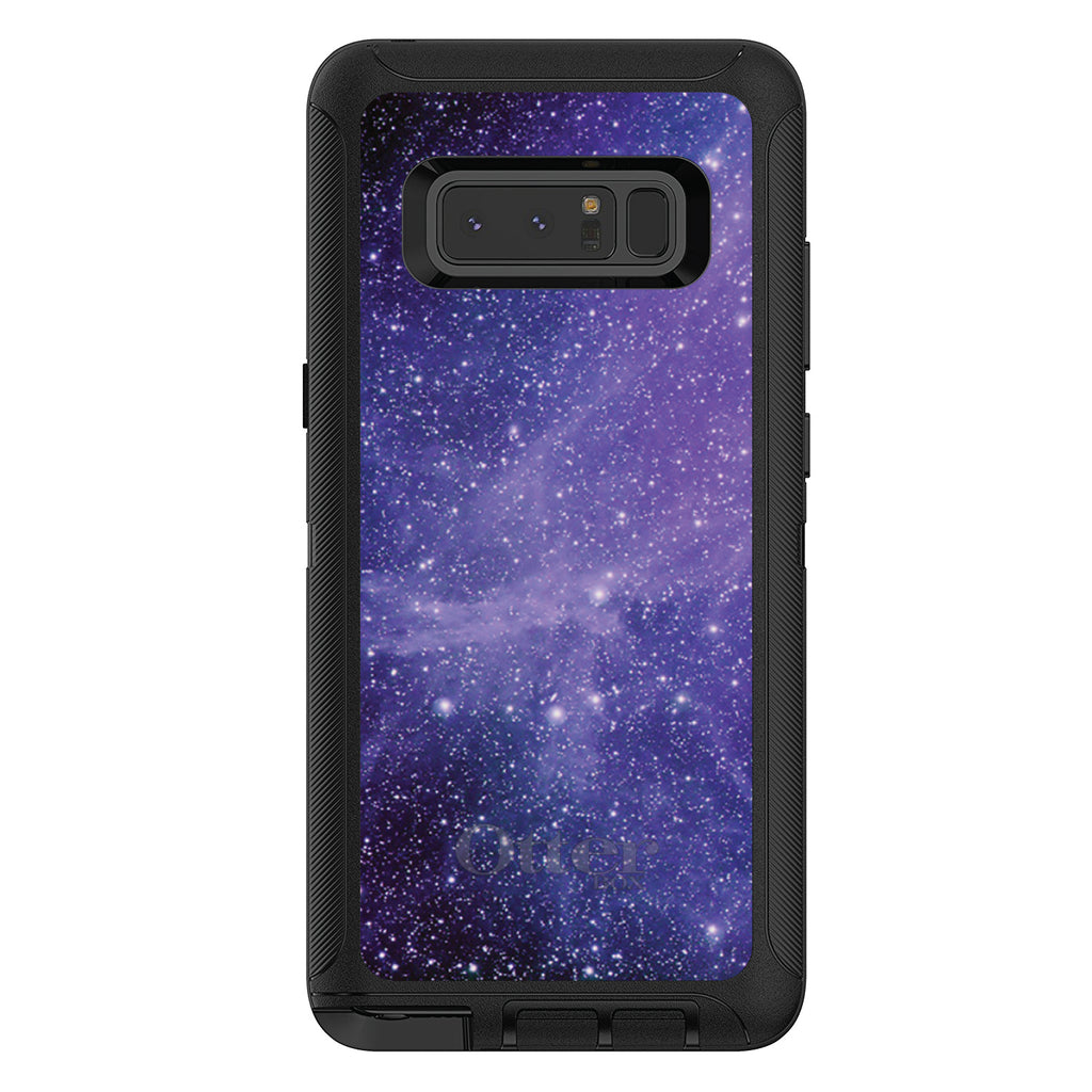 Purple Black White Stars Nebula OtterBox Defender Case for iPhone & Galaxy, view 17