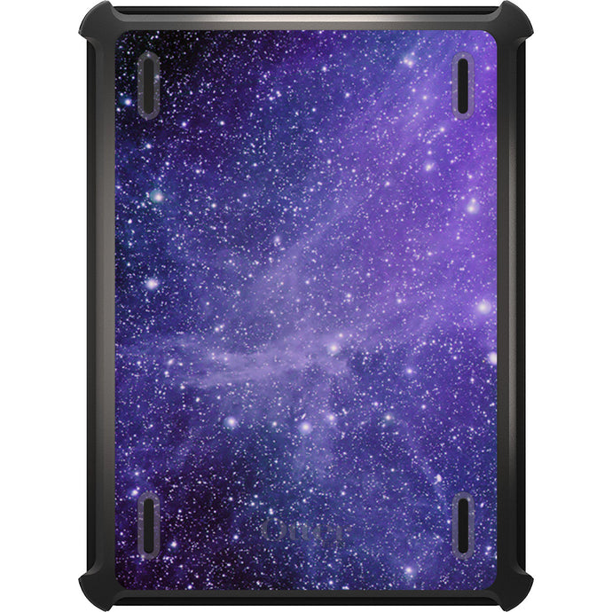 DistinctInk™ OtterBox Defender Series Case for Apple iPad / iPad Pro / iPad Air / iPad Mini - Purple Black White Stars Nebula