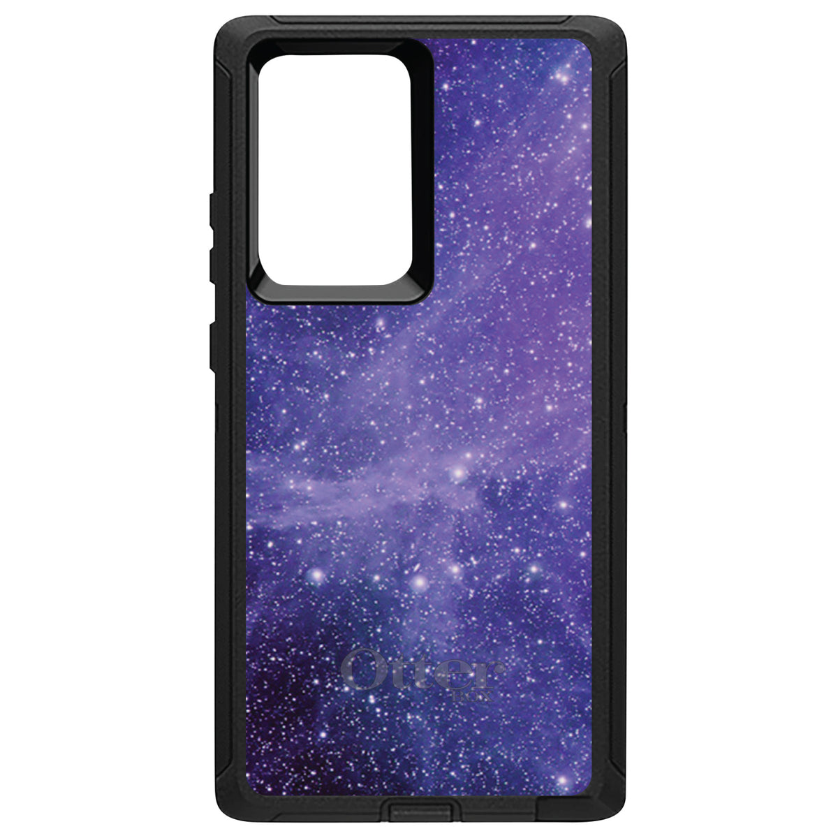Purple Black White Stars Nebula OtterBox Defender Case for iPhone & Galaxy, view 13