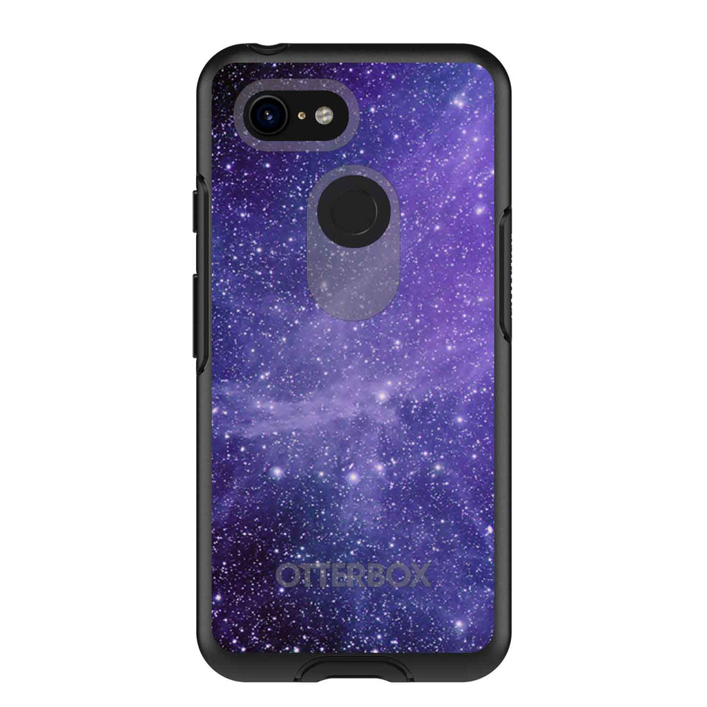Purple Black White Stars Nebula OtterBox Symmetry Case for iPhone & Galaxy, view 15