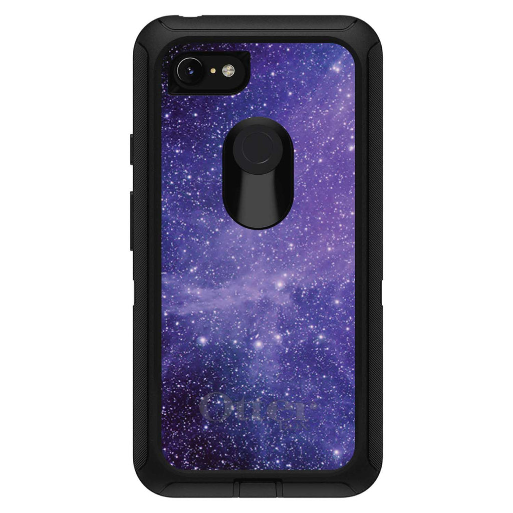 Purple Black White Stars Nebula OtterBox Defender Case for iPhone & Galaxy, view 18