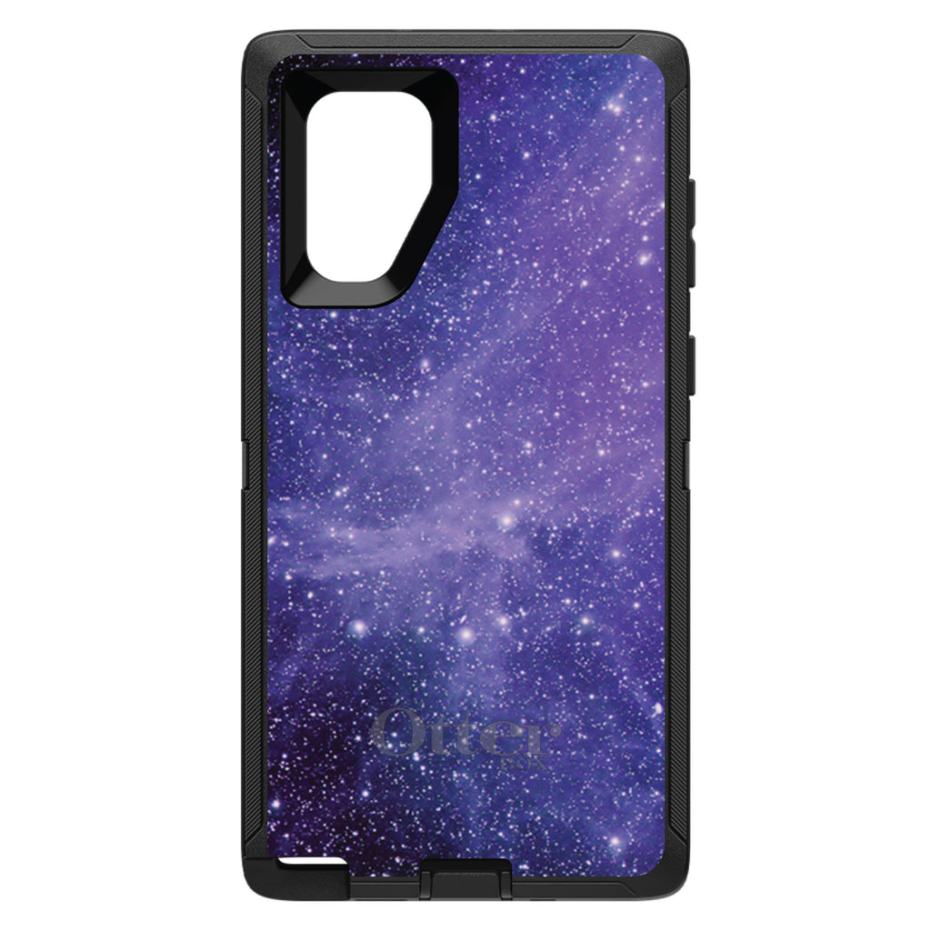 Purple Black White Stars Nebula OtterBox Defender Case for iPhone & Galaxy, view 14
