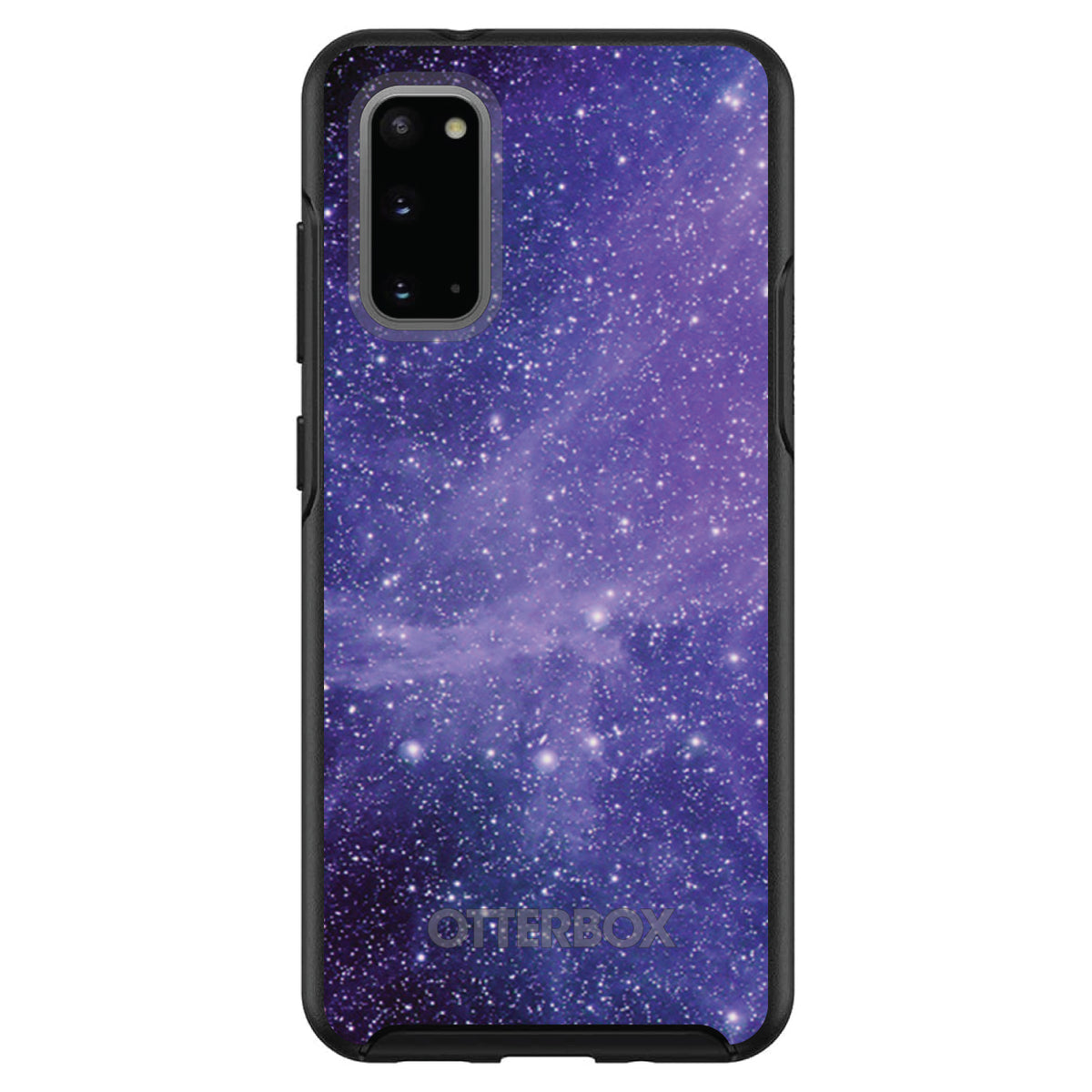 Purple Black White Stars Nebula OtterBox Symmetry Case for iPhone & Galaxy, view 5