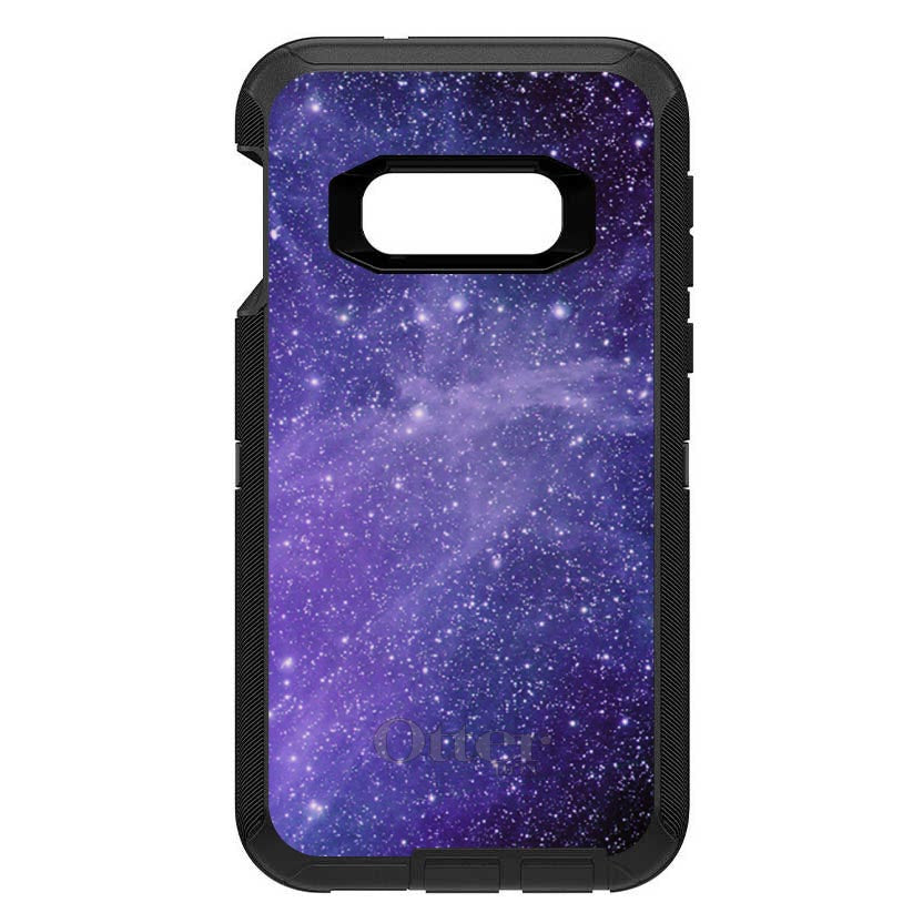 Purple Black White Stars Nebula OtterBox Defender Case for iPhone & Galaxy, view 10