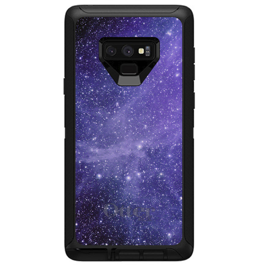 Purple Black White Stars Nebula OtterBox Defender Case for iPhone & Galaxy, view 16