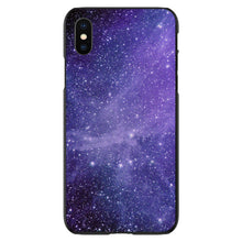 DistinctInk® Hard Plastic Snap-On Case for Apple iPhone or Samsung Galaxy - Purple Black White Stars Nebula