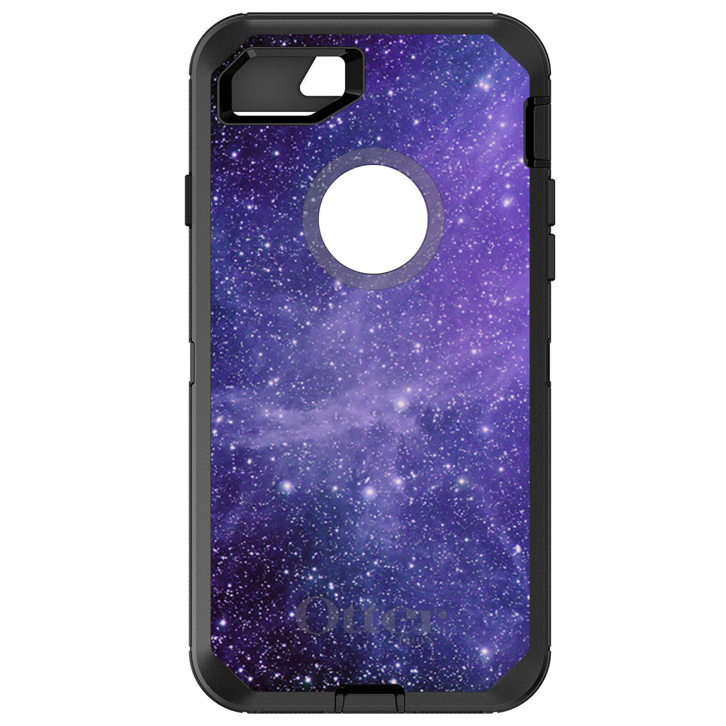 Purple Black White Stars Nebula OtterBox Defender Case for iPhone & Galaxy
