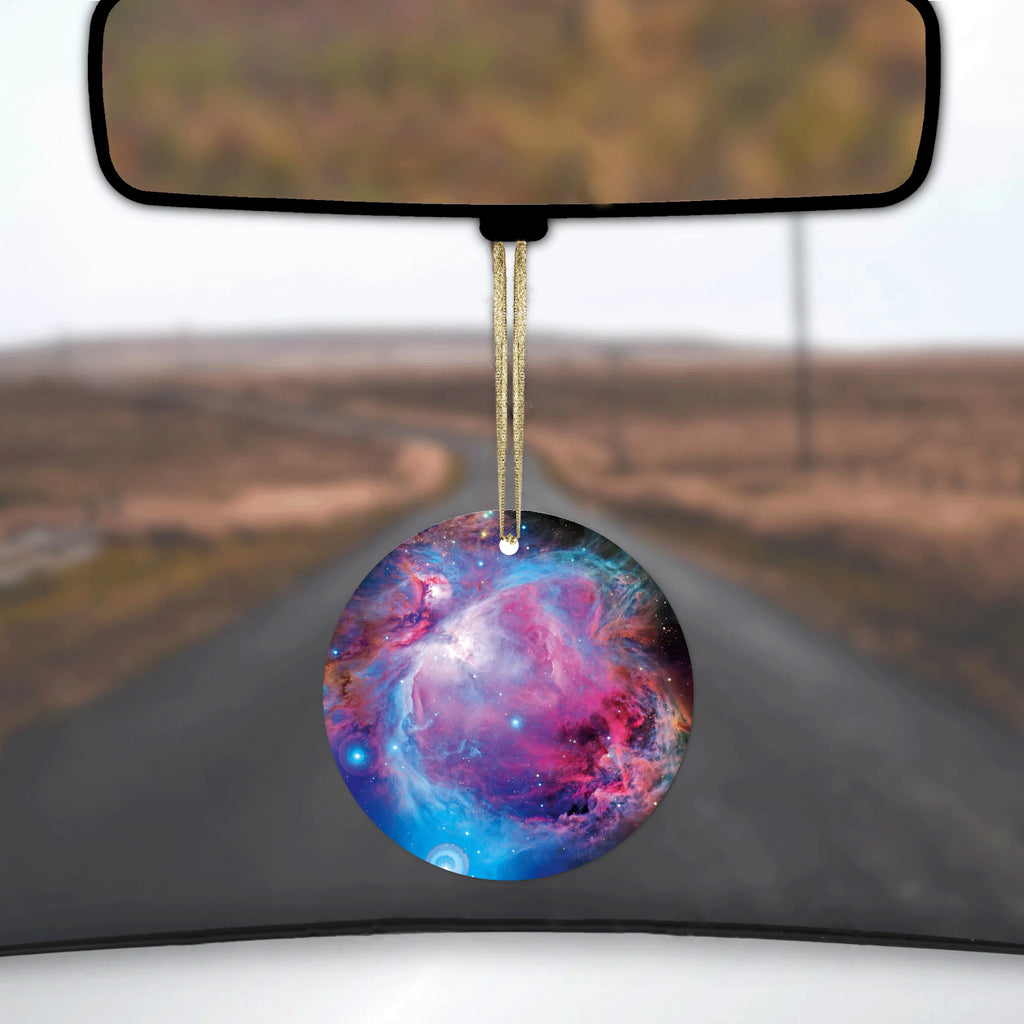Purple Blue Black Orion Nebula Ceramic Ornament, view 3