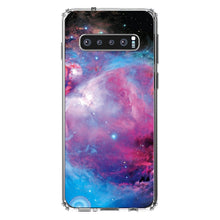 DistinctInk® Clear Shockproof Hybrid Case for Apple iPhone / Samsung Galaxy / Google Pixel - Purple Blue Black Orion Nebula