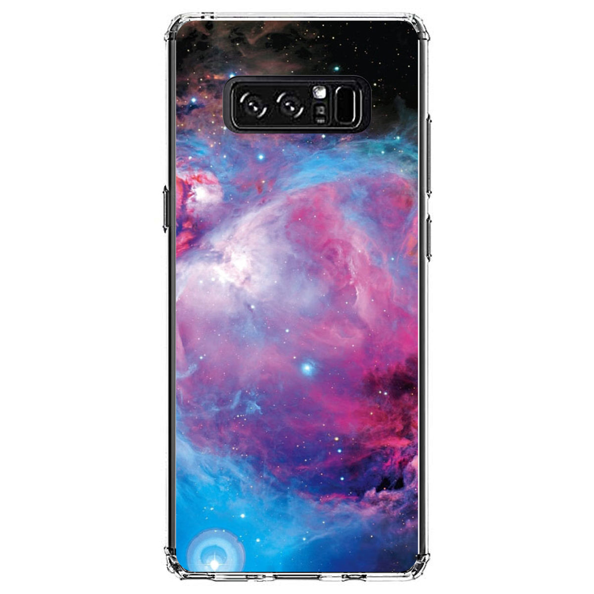 Purple Blue Black Orion Nebula Clear Shockproof iPhone Case, view 12