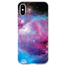 DistinctInk® Clear Shockproof Hybrid Case for Apple iPhone / Samsung Galaxy / Google Pixel - Purple Blue Black Orion Nebula