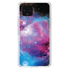 DistinctInk® Clear Shockproof Hybrid Case for Apple iPhone / Samsung Galaxy / Google Pixel - Purple Blue Black Orion Nebula