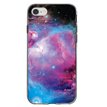 DistinctInk® Clear Shockproof Hybrid Case for Apple iPhone / Samsung Galaxy / Google Pixel - Purple Blue Black Orion Nebula