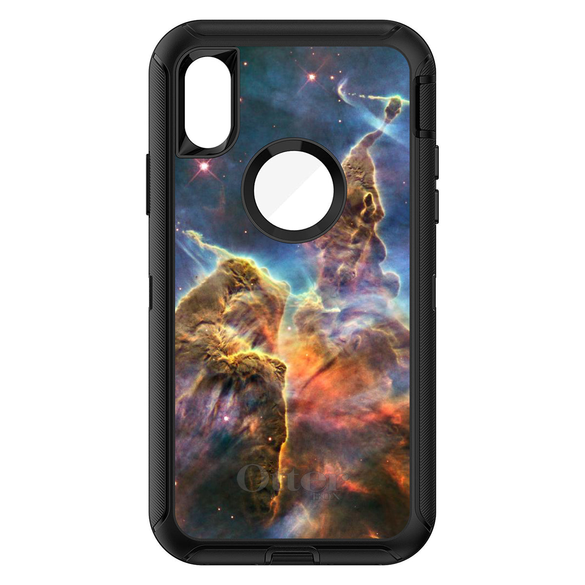 Blue Yellow Orange Carina Nebula OtterBox Defender Case for iPhone & Galaxy, view 3
