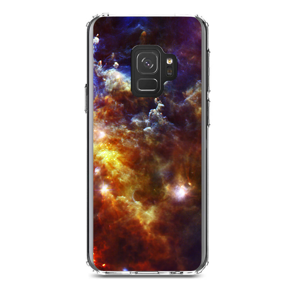 Red Yellow Blue Rosette Nebula Clear Shockproof iPhone Case, view 19