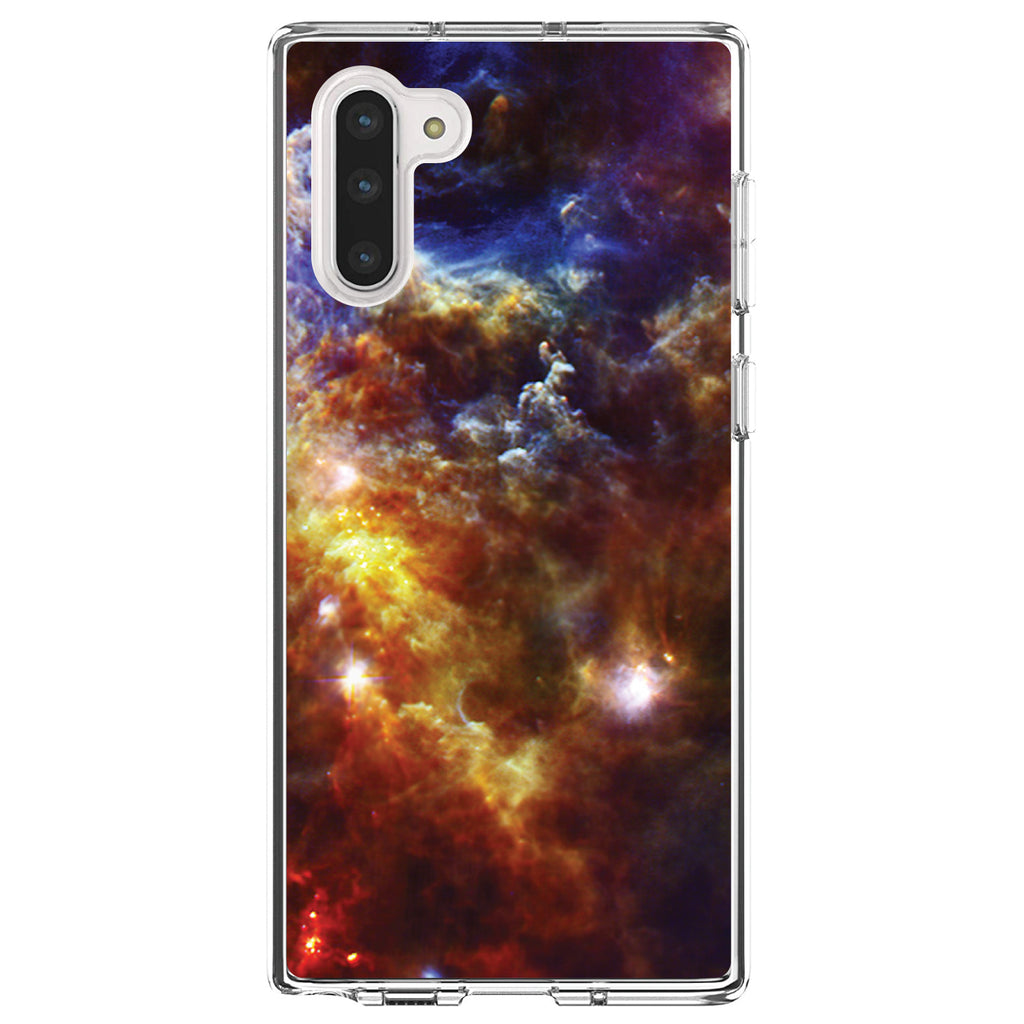 Red Yellow Blue Rosette Nebula Clear Shockproof iPhone Case, view 9