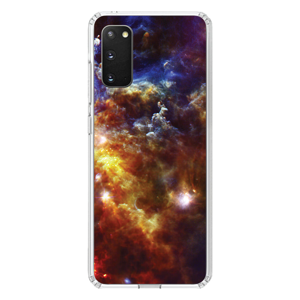 Red Yellow Blue Rosette Nebula Clear Shockproof iPhone Case, view 15
