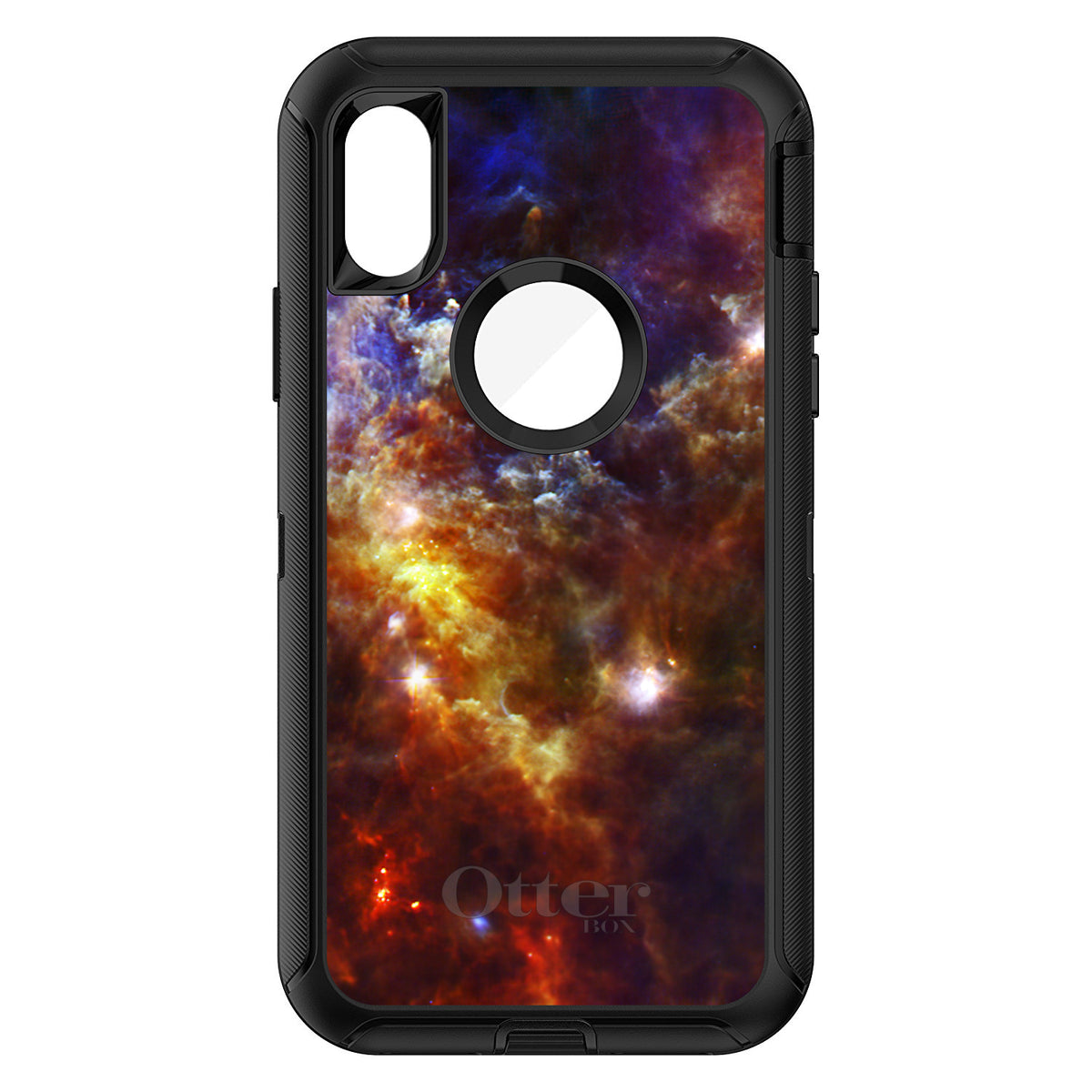 Red Yellow Blue Rosette Nebula OtterBox Defender Case for iPhone & Galaxy, view 3