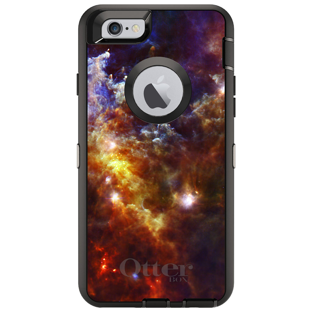Red Yellow Blue Rosette Nebula OtterBox Defender Case for iPhone & Galaxy, view 4