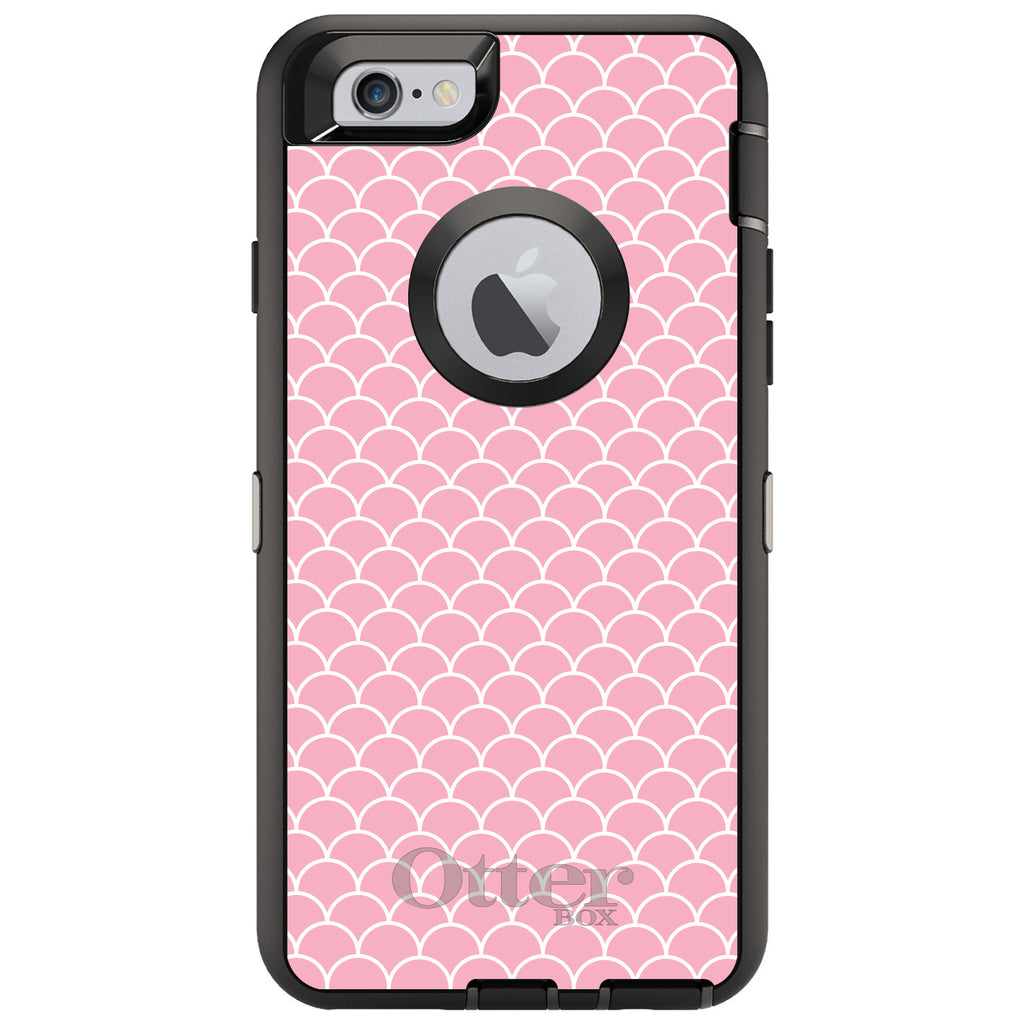 Light Pink Scalloped Pattern OtterBox Defender Case for iPhone & Galaxy, view 4