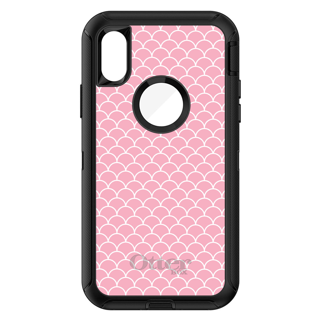 Light Pink Scalloped Pattern OtterBox Defender Case for iPhone & Galaxy, view 3