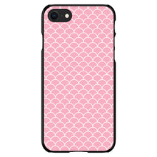 DistinctInk® Hard Plastic Snap-On Case for Apple iPhone or Samsung Galaxy - Light Pink Scalloped Pattern