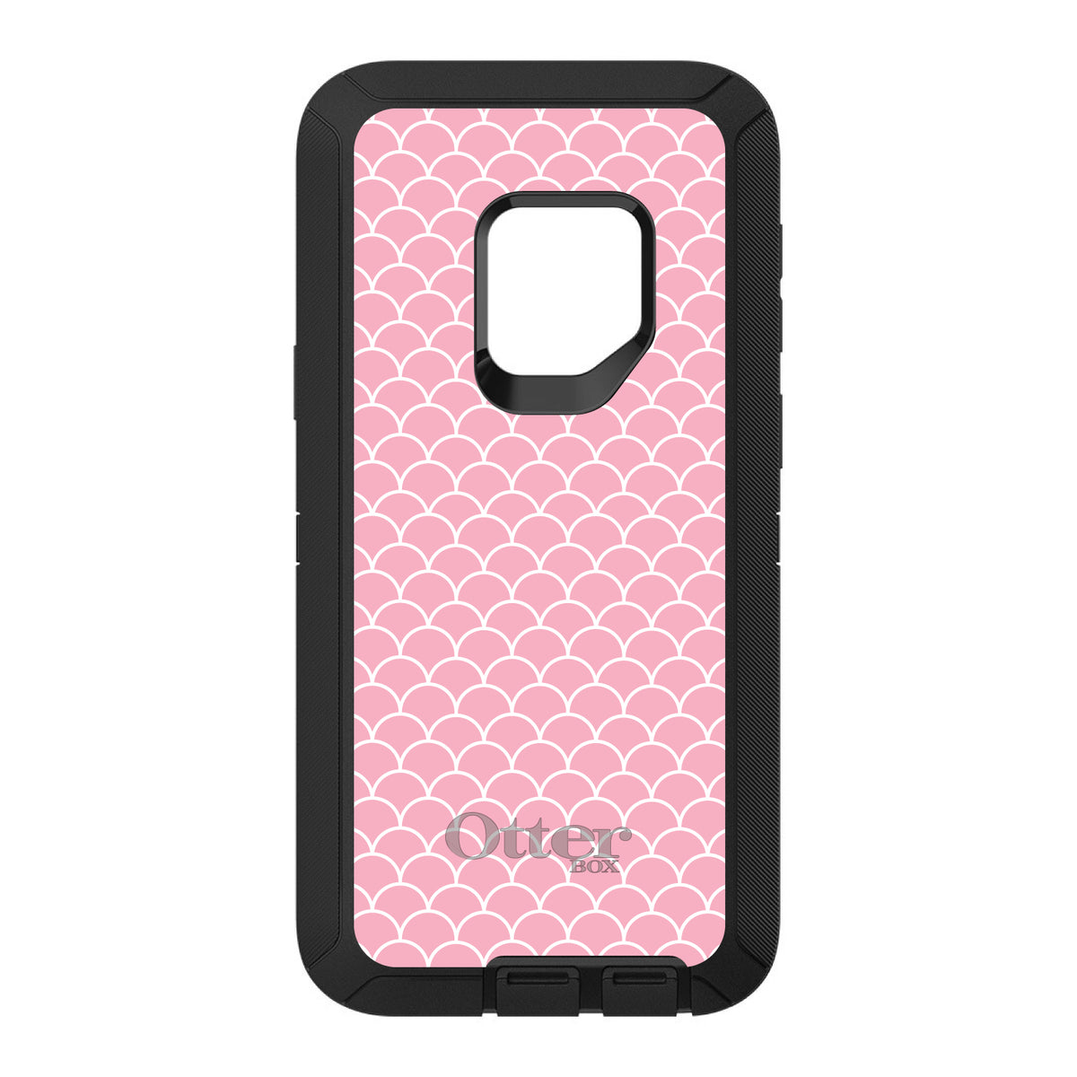 Light Pink Scalloped Pattern OtterBox Defender Case for iPhone & Galaxy, view 11