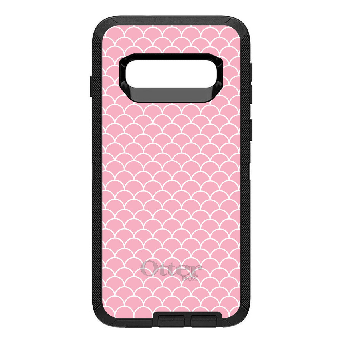 Light Pink Scalloped Pattern OtterBox Defender Case for iPhone & Galaxy, view 9