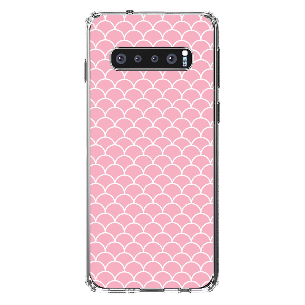 Light Pink Scalloped Pattern Clear Shockproof iPhone Case, view 16