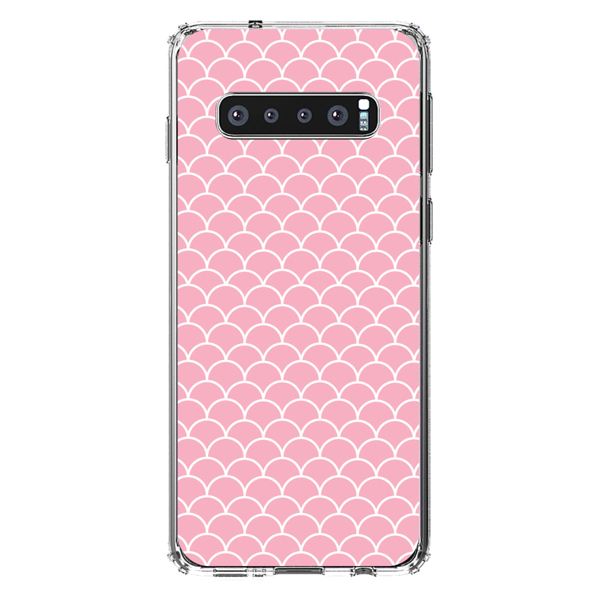 Light Pink Scalloped Pattern Clear Shockproof iPhone Case, view 16