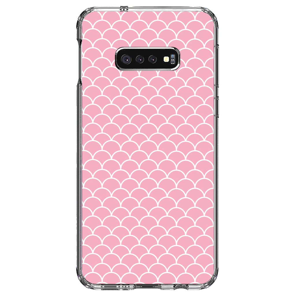 Light Pink Scalloped Pattern Clear Shockproof iPhone Case, view 18