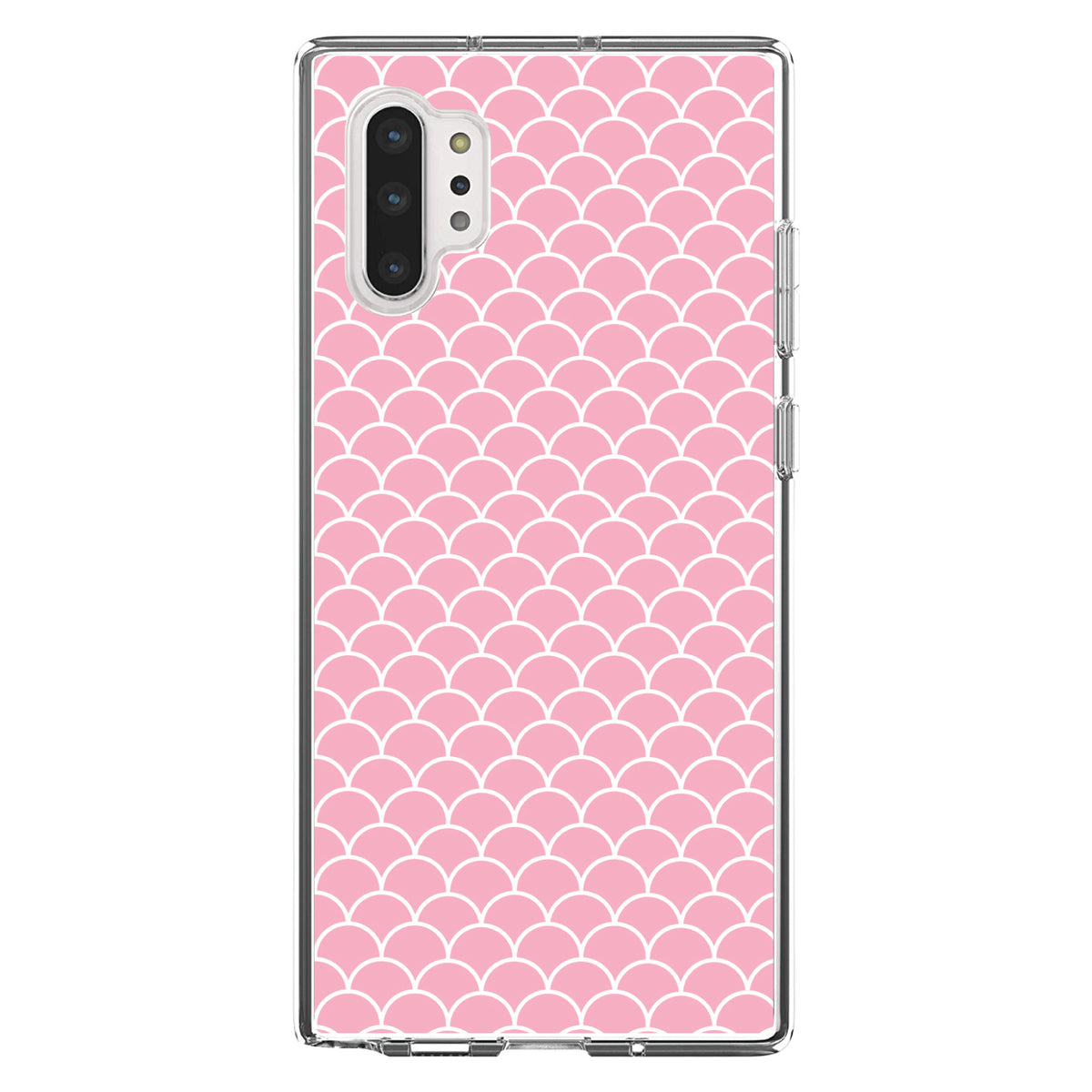 Light Pink Scalloped Pattern Clear Shockproof iPhone Case, view 10