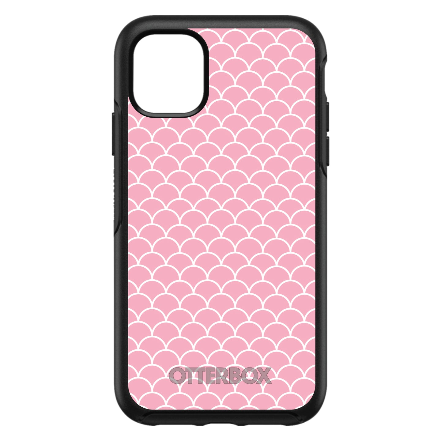 DistinctInk™ OtterBox Symmetry Series Case for Apple iPhone / Samsung Galaxy / Google Pixel - Light Pink Scalloped Pattern