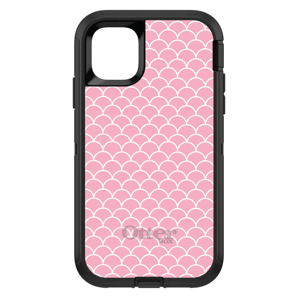 Light Pink Scalloped Pattern OtterBox Defender Case for iPhone & Galaxy, view 2