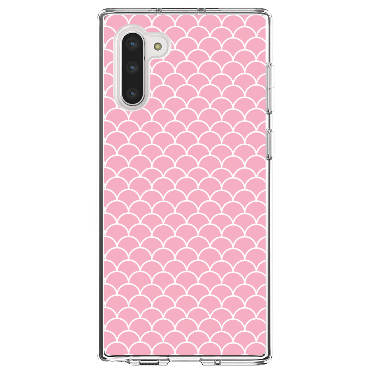 Light Pink Scalloped Pattern Clear Shockproof iPhone Case, view 9