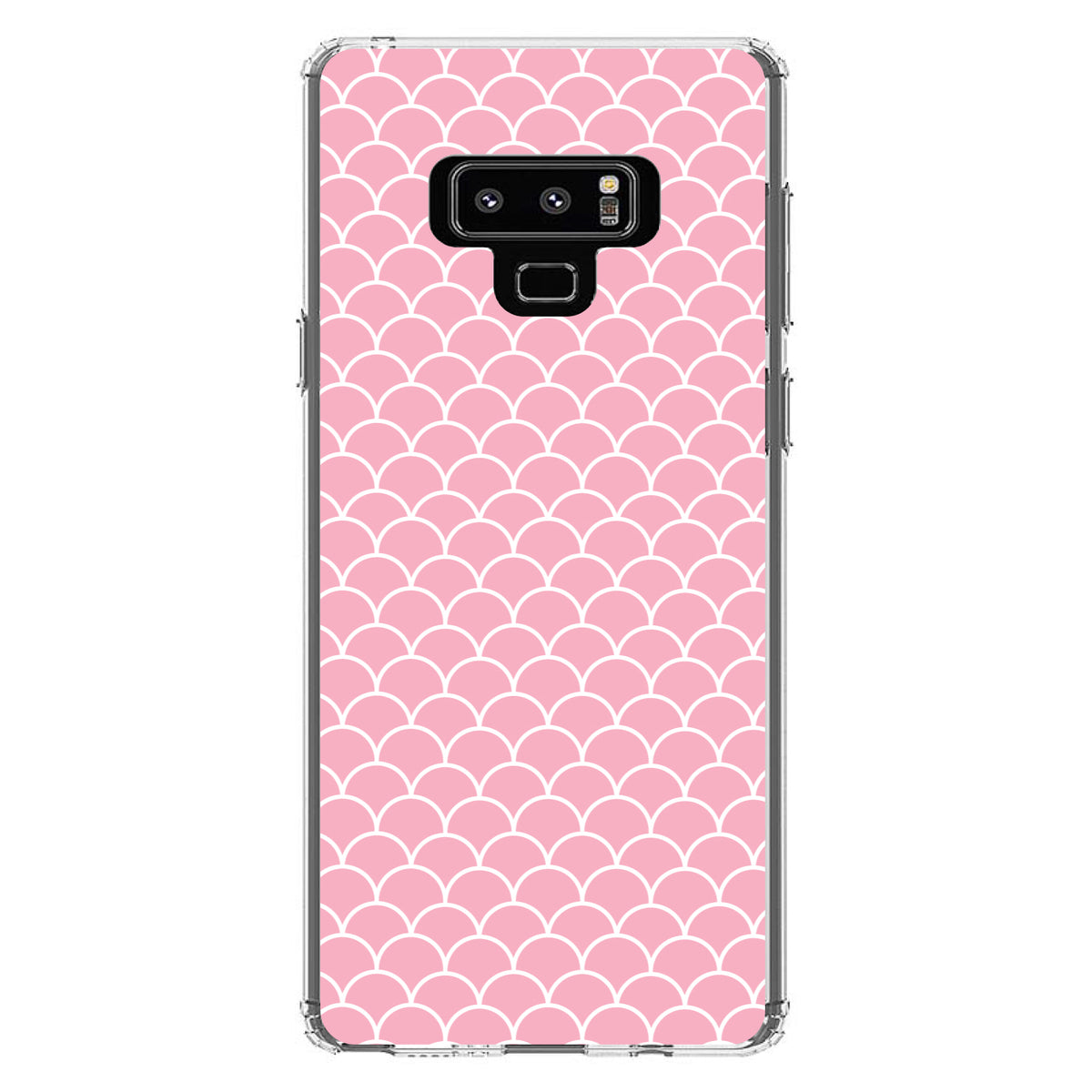 Light Pink Scalloped Pattern Clear Shockproof iPhone Case, view 11