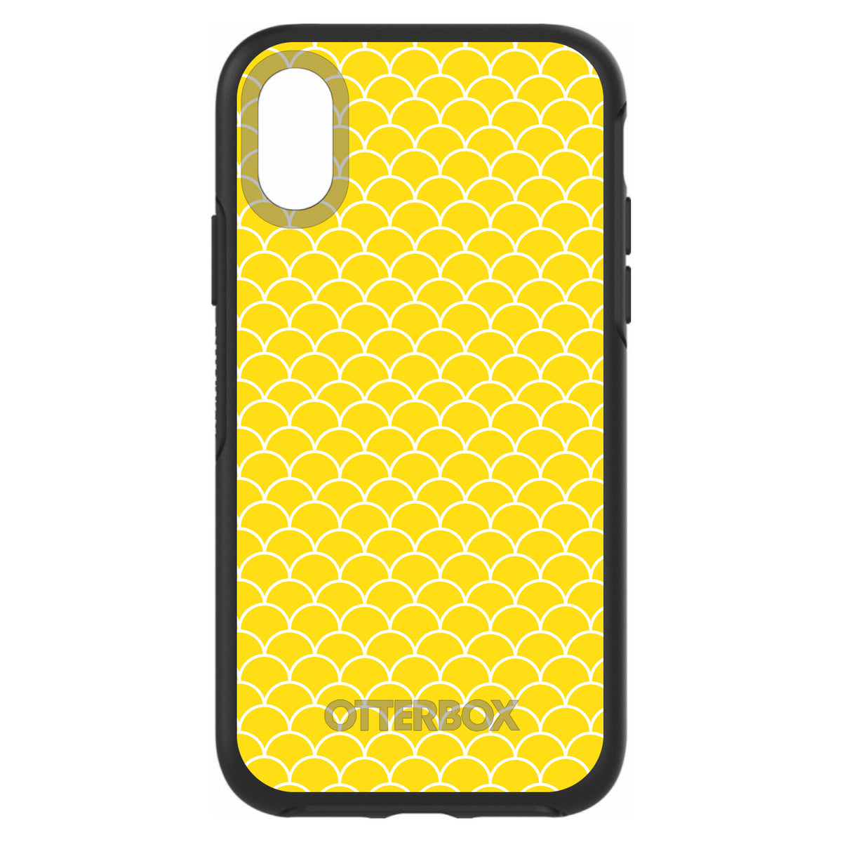 Yellow White Scalloped Pattern OtterBox Symmetry Case for iPhone & Galaxy, view 4