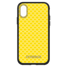 DistinctInk™ OtterBox Symmetry Series Case for Apple iPhone / Samsung Galaxy / Google Pixel - Yellow White Scalloped Pattern