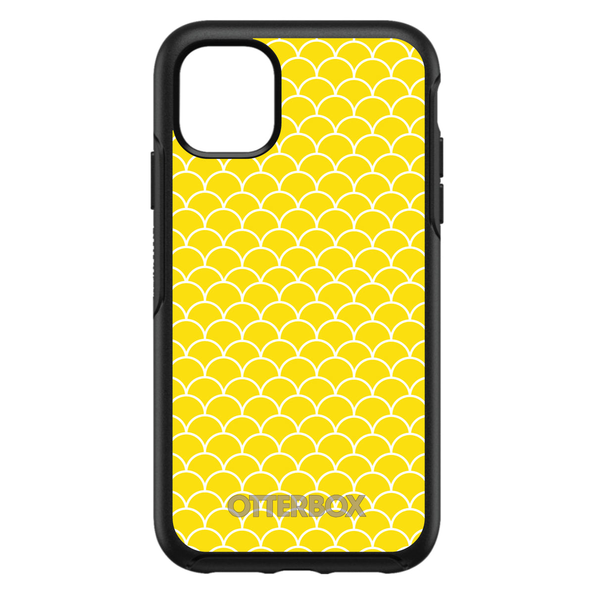 Yellow White Scalloped Pattern OtterBox Symmetry Case for iPhone & Galaxy, view 3
