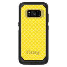 DistinctInk™ OtterBox Commuter Series Case for Apple iPhone or Samsung Galaxy - Yellow White Scalloped Pattern