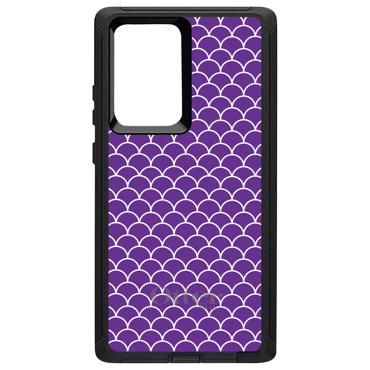 Purple White Scalloped Pattern OtterBox Defender Case for iPhone & Galaxy, view 13